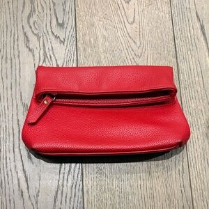 Red Leather Clutch